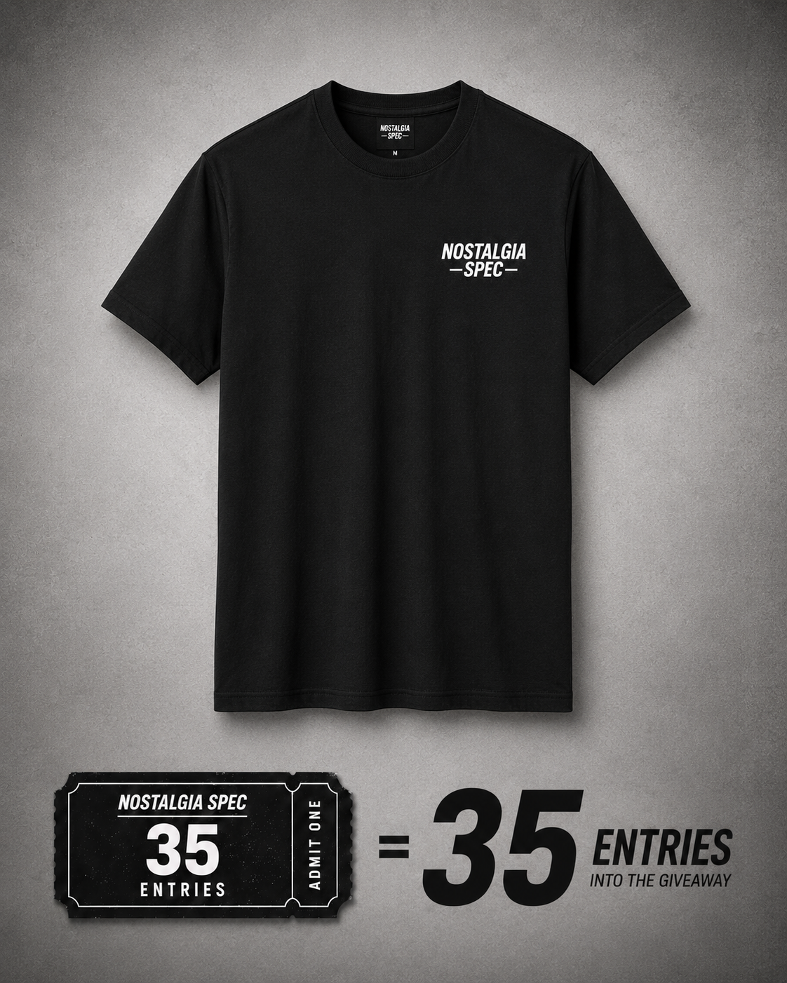 Classic Nostalgia Spec T-Shirt (PRE-ORDER) - 35 Giveaway Entries