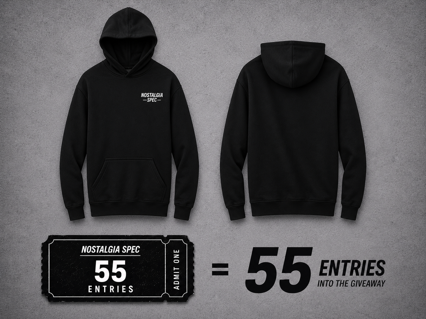 Classic Nostalgia Spec Hoodie (PRE-ORDER) - 55 Giveaway Entries