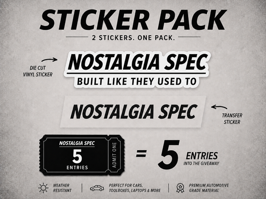 Nostalgia Spec Sticker Pack (PRE-ORDER) - 8 Giveaway Entries