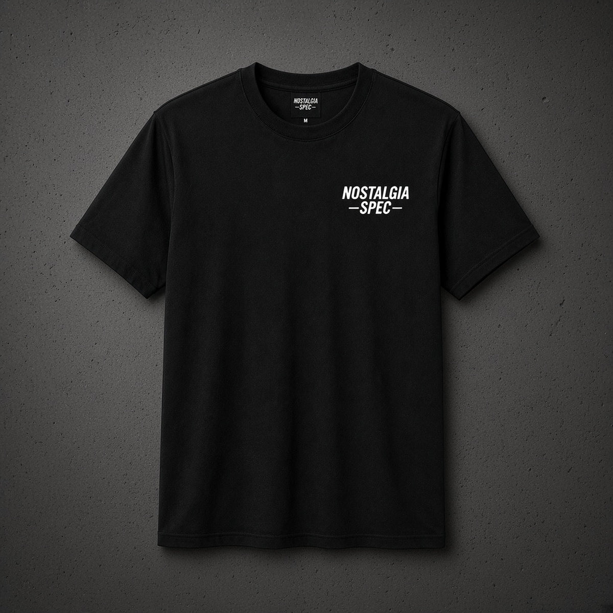 Nostalgia Spec Classic T-Shirt, overhead product photo